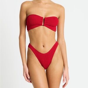 Bond-eye Red Bandeau Bikini